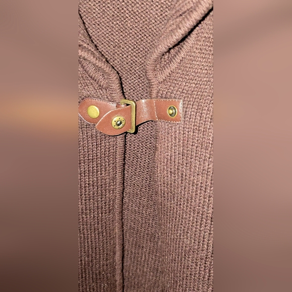 Jones of New York Signature Size Medium One Snap Closure Brown Sweater Cardigan - Picture 8 of 12